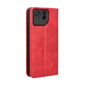 BUSINESS Peňaženkový kryt pre Asus ROG Phone 8 Pro červený