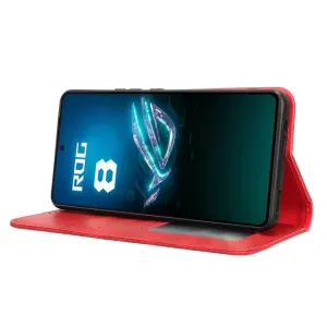BUSINESS Peňaženkový kryt pre Asus ROG Phone 8 Pro červený