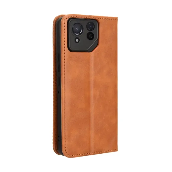 BUSINESS Peňaženkový kryt pre Asus ROG Phone 8 Pro hnedý