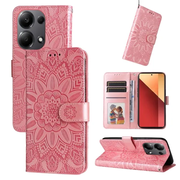ART MANDALA Peňaženkové puzdro Xiaomi Redmi Note 13 Pro / Poco M6 Pro ružové
