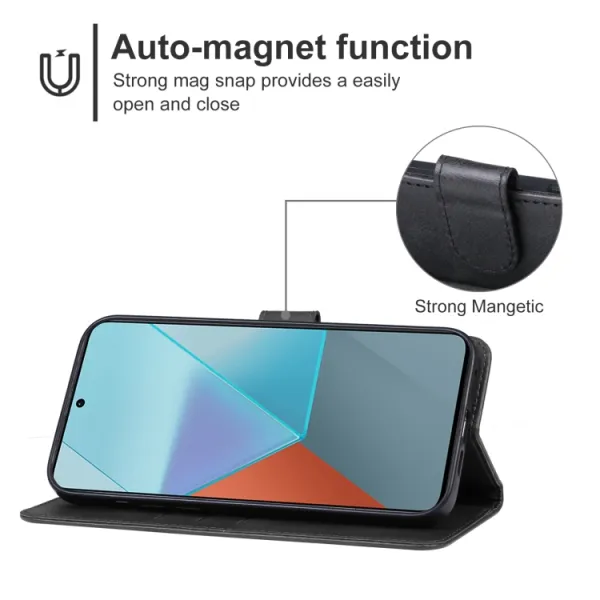 SMOOTH Peňaženkové puzdro pre Xiaomi Redmi Note 13 Pro čierne