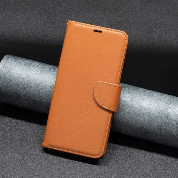 LITCHI Peňaženkové puzdro pre Xiaomi Redmi Note 13 Pro hnedé
