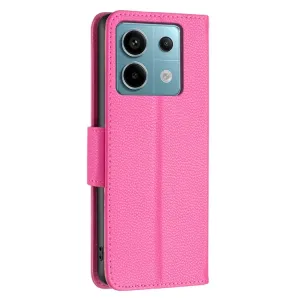 LITCHI Peňaženkové puzdro pre Xiaomi Redmi Note 13 Pro tmavoružové