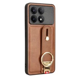 HANDY Ochranný kryt s držiakom Xiaomi Poco X6 Pro 5G hnedý