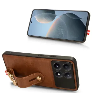 HANDY Ochranný kryt s držiakom Xiaomi Poco X6 Pro 5G hnedý