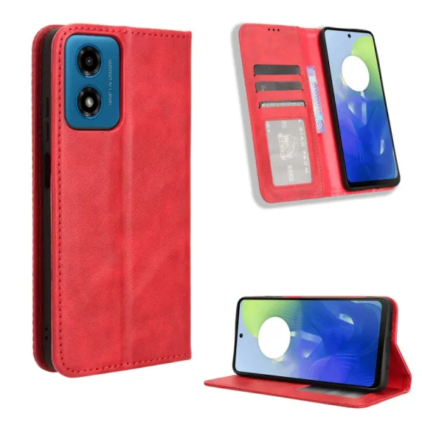 BUSINESS Peňaženkový kryt pre Motorola Moto G04 / G24 / G24 Power červený