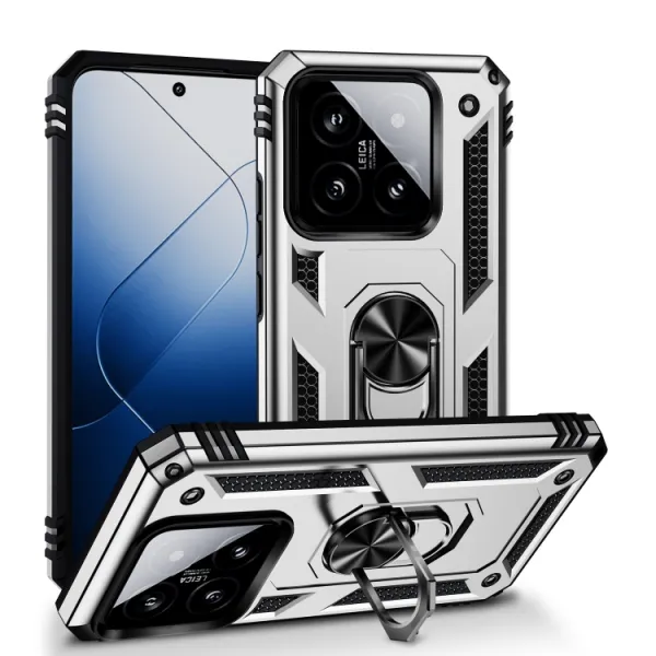 RING Kryt s držiakom pre Xiaomi 14 strieborný