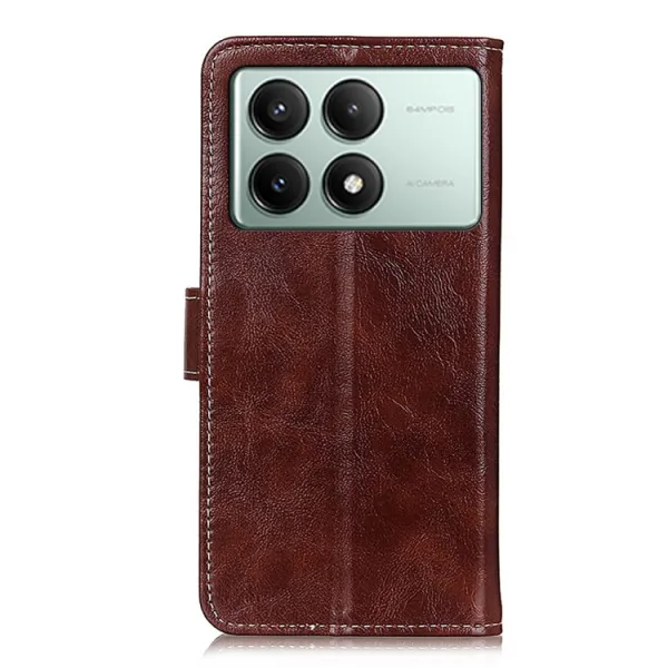 RETRO Peňaženkové puzdro Xiaomi Poco X6 Pro 5G hnedé