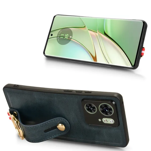 HANDY Ochranný kryt s držiakom Motorola Edge 40 modrý