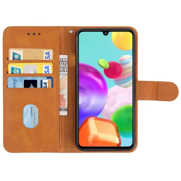 SMOOTH Peňaženkové puzdro pre Samsung Galaxy A41 hnedé
