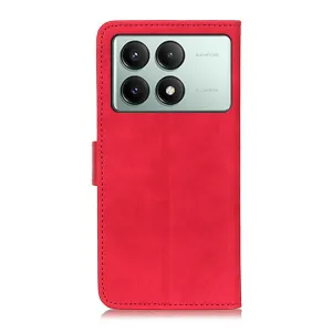 KHAZNEH RETRO Peňaženkové puzdro pre Xiaomi Poco X6 Pro 5G červené