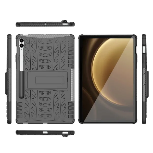 STAND Extra odolný obal Samsung Galaxy Tab S9 FE+ čierny