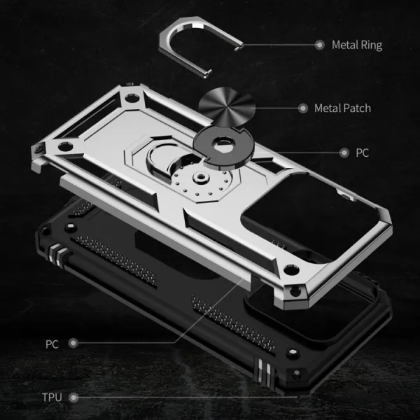 RING Kryt s držiakom pre Xiaomi 14 strieborný