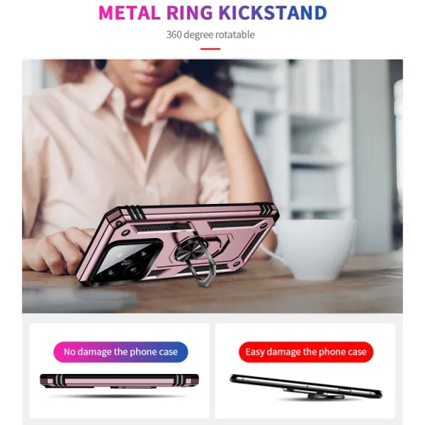 RING Kryt s držiakom pre Xiaomi 14 ružový