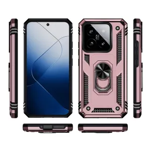 RING Kryt s držiakom pre Xiaomi 14 ružový