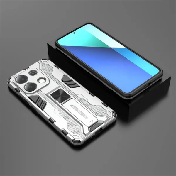 SUPERSONIC Odolný obal pre Xiaomi Redmi Note 13 strieborný