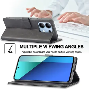 IMEEKE Peňaženkový obal pre Xiaomi Redmi Note 13 Pro šedý