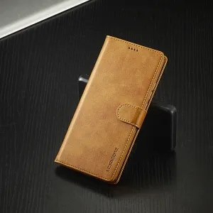 IMEEKE Peňaženkový obal pre Xiaomi Redmi Note 13 svetlohnedý
