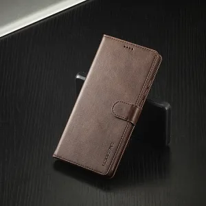 IMEEKE Peňaženkový obal pre Xiaomi Redmi Note 13 tmavohnedý