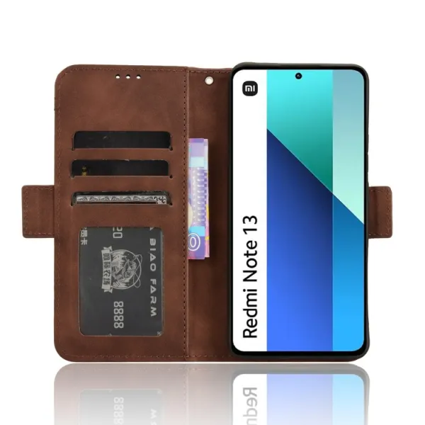 SLOT Peňaženkový obal pre Xiaomi Redmi Note 13 hnedý
