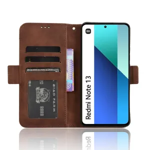 SLOT Peňaženkový obal pre Xiaomi Redmi Note 13 hnedý
