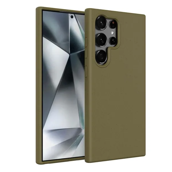 ECO RUBBER Ochranný obal Samsung Galaxy S24 Ultra 5G tmavozelený