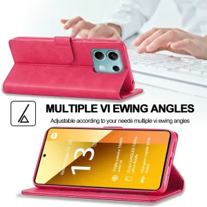 IMEEKE Peňaženkový obal pre Xiaomi Redmi Note 13 5G ružový