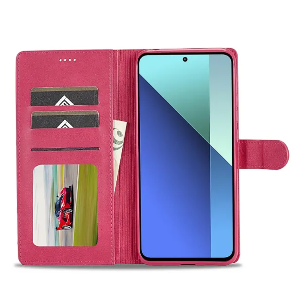 IMEEKE Peňaženkový obal pre Xiaomi Redmi Note 13 ružový