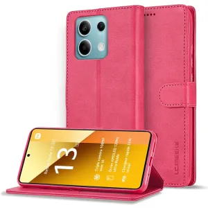 IMEEKE Peňaženkový obal pre Xiaomi Redmi Note 13 5G ružový