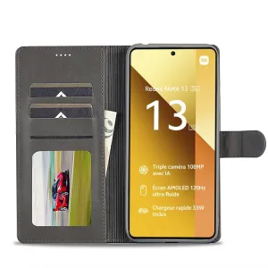 IMEEKE Peňaženkový obal pre Xiaomi Redmi Note 13 5G šedý