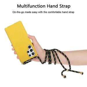 ROPE Kryt so šnúrkou Samsung Galaxy S24 Ultra 5G žltý