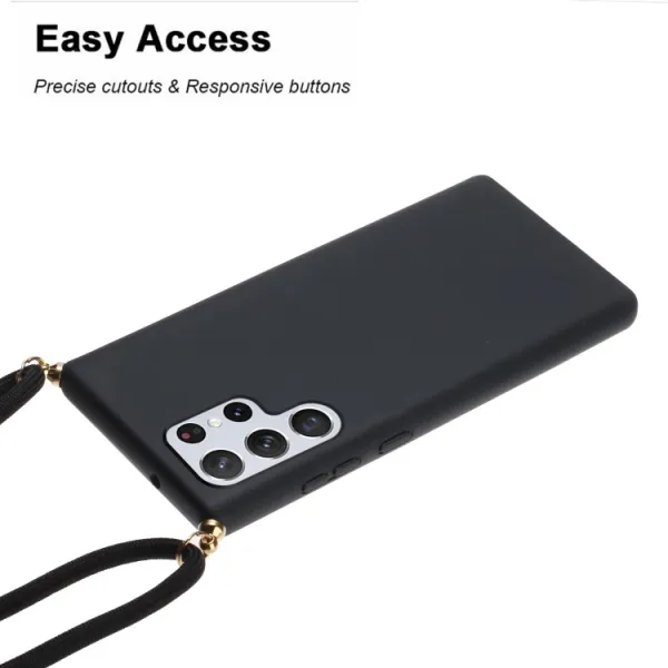ROPE Kryt so šnúrkou Samsung Galaxy S24 Ultra 5G čierny
