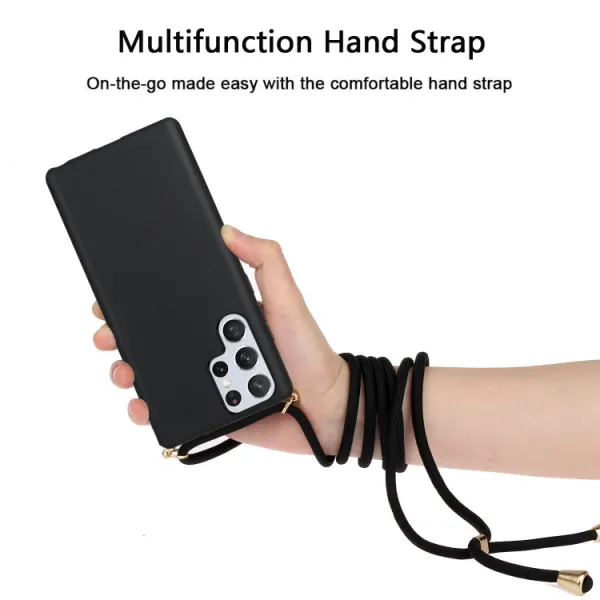 ROPE Kryt so šnúrkou Samsung Galaxy S24 Ultra 5G čierny