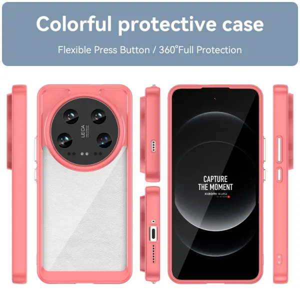 CRYSTAL Ochranný kryt pre Xiaomi 14 Ultra červený
