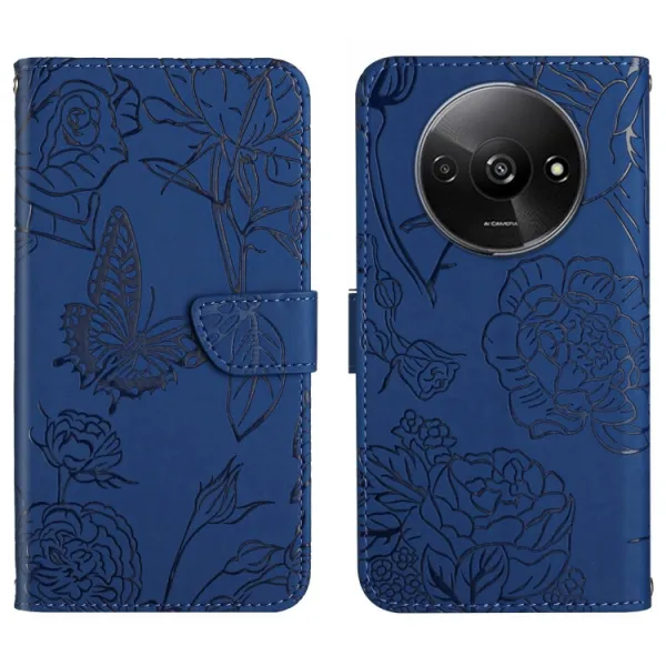 ART BLOSSOM Peňaženkový kryt pre Xiaomi Redmi A3 modrý
