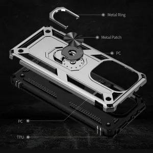 RING Kryt s držiakom pre Xiaomi Redmi Note 13 Pro strieborný