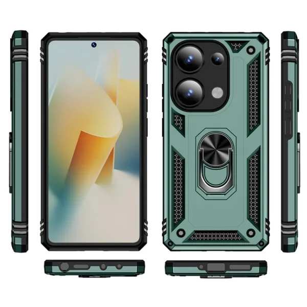 RING Kryt s držiakom pre Xiaomi Redmi Note 13 Pro zelený