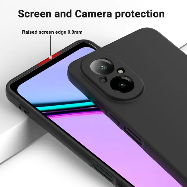 RUBBER Ochranný kryt pre Realme C67 čierny