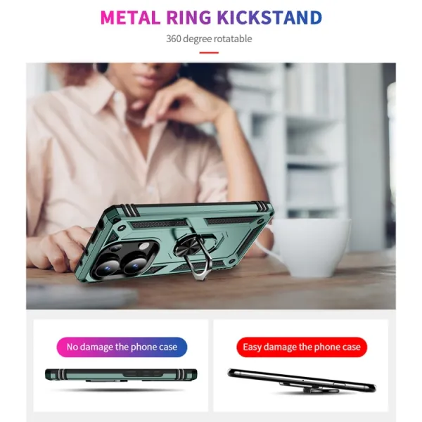 RING Kryt s držiakom pre Xiaomi Redmi Note 13 Pro zelený