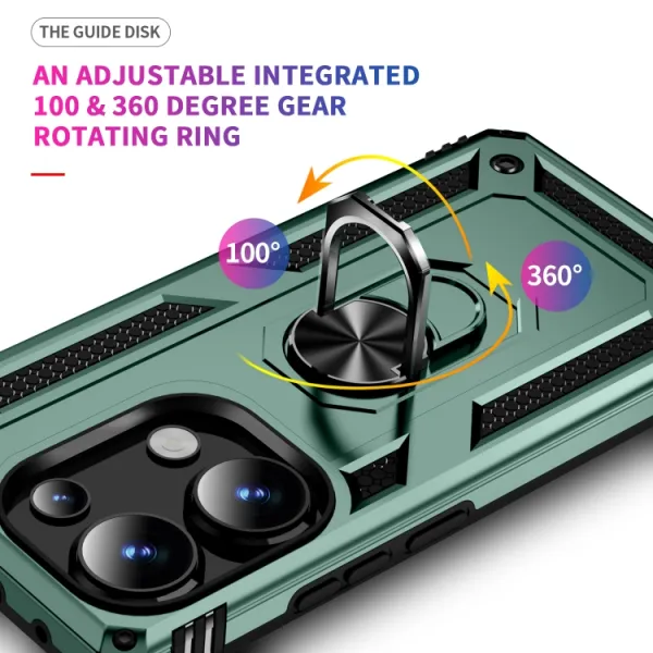 RING Kryt s držiakom pre Xiaomi Redmi Note 13 Pro zelený