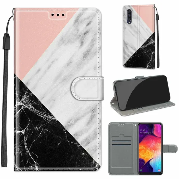 ART Peňaženkový kryt pre Samsung Galaxy A50 MARBLE