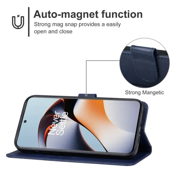 SMOOTH Peňaženkové puzdro pre OnePlus 12R modré