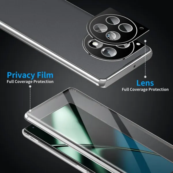 Magnetický kryt 360 pre OnePlus 12 strieborný