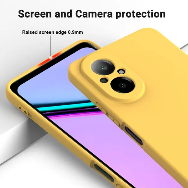 RUBBER Ochranný kryt pre Realme C67 žltý