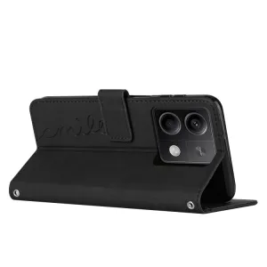 ART SMILE Peňaženkový obal s remienkom pre Xiaomi Redmi Note 13 5G čierny