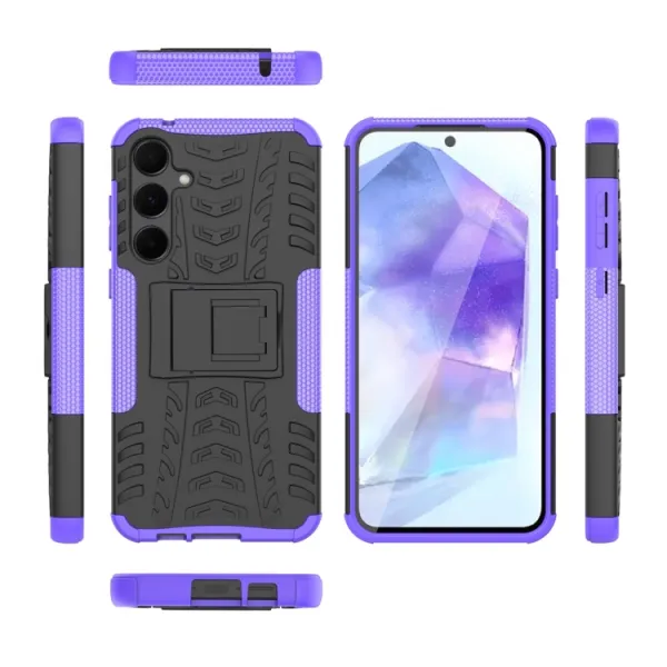 STAND Odolný ochranný kryt pre Samsung Galaxy A55 5G fialový