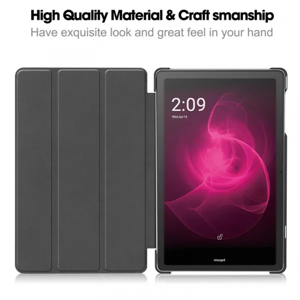 LEATHER Zaklápací kryt pre T Tablet šedý