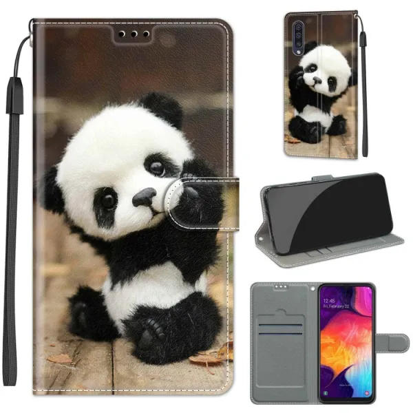 ART Peňaženkový kryt pre Samsung Galaxy A50 PANDA