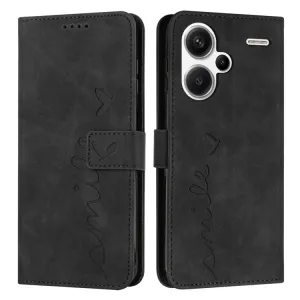 ART SMILE Peňaženkový obal s remienkom pre Xiaomi Redmi Note 13 Pro+ 5G čierny