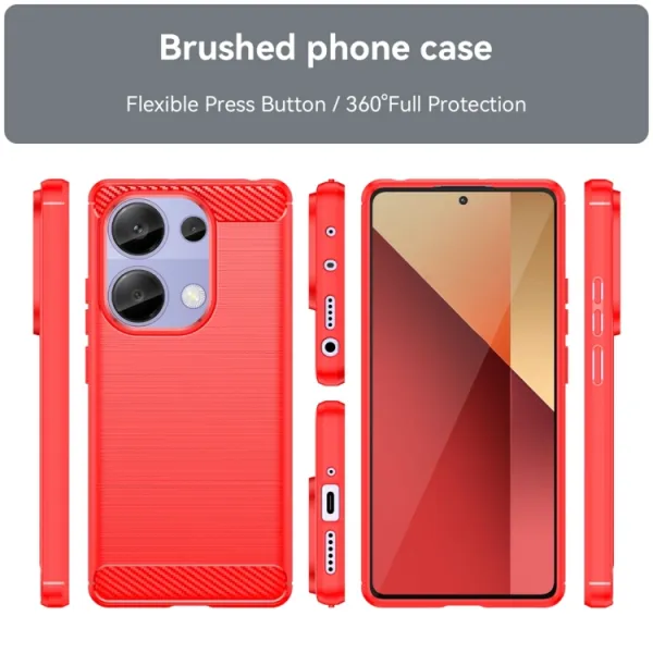 FLEXI TPU Ochranný kryt Xiaomi Redmi Note 13 Pro červený